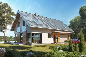  Projekt domu Zefir G2 (1598) (KRD2743) - projekt domu parterowego z poddaszem - Zdjęcie 1