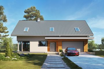  Projekt domu Zefir G2 (1598) (KRD2743) - projekt domu parterowego z poddaszem - Zdjęcie 2