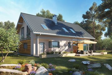  Projekt domu Zefir G2 (1598) (KRD2743) - projekt domu parterowego z poddaszem - Zdjęcie 4