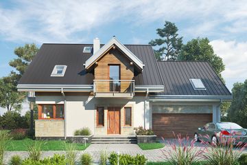  Projekt domu Zofia G2 (1599) (KRD2745) - projekt domu parterowego z poddaszem - Zdjęcie 2