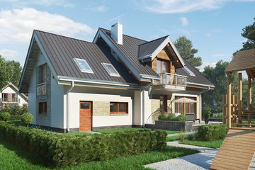  Projekt domu Zofia G2 (1599) (KRD2745) - projekt domu parterowego z poddaszem - Zdjęcie 4