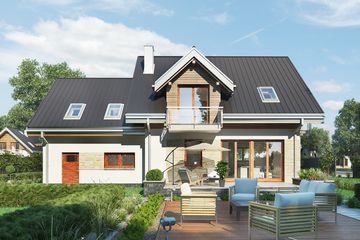  Projekt domu Zofia G2 (1599) (KRD2745) - projekt domu parterowego z poddaszem - Zdjęcie 5