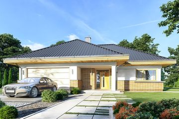  Projekt domu Doskonały 2 B (WAH1724) - projekt domu parterowego - Zdjęcie 1