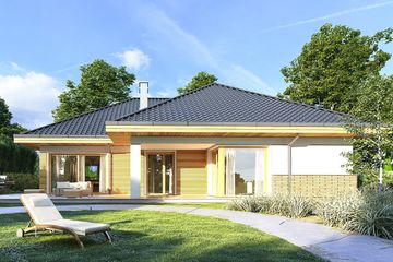  Projekt domu Doskonały 2 B (WAH1724) - projekt domu parterowego - Zdjęcie 2