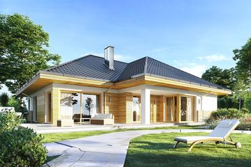  Projekt domu Doskonały 2 B (WAH1724) - projekt domu parterowego - Zdjęcie 3