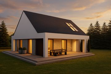  Projekt domu A-32 (PZB1042) - projekt domu parterowego z poddaszem - Zdjęcie 2