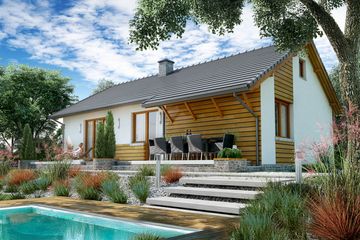  Projekt domu BW-39 wariant 1 (JGC1172) - projekt domu parterowego - Zdjęcie 1