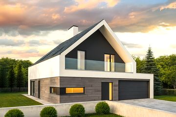  Projekt domu FX-67 (PZB1046) - projekt domu parterowego z poddaszem - Zdjęcie 1