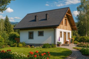  Projekt domu A-146 Dom dębowa szkieletowy (BBD1263) - projekt domu parterowego z poddaszem - Zdjęcie 4