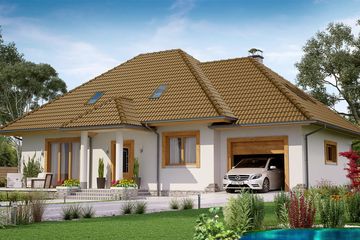  Projekt domu BW-51 war. 3 front południowy (JGC1175) - projekt domu parterowego z poddaszem - Zdjęcie 1