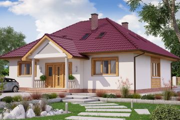 Projekt domu BW-52 dwulokalowy (JGC1176) - projekt domu parterowego z poddaszem - Zdjęcie 1