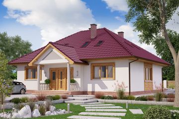  Projekt domu BW-52 dwulokalowy (JGC1176) - projekt domu parterowego z poddaszem - Zdjęcie 1