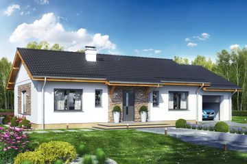  Projekt domu Terrier 4 z garażem (WRL1043) - projekt domu parterowego - Zdjęcie 1