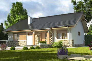  Projekt domu Gąska II bez garażu [B] (WRF1753) - projekt domu parterowego - Zdjęcie 1