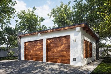  Projekt garażu G335 - Budynek garażowy (PRA1366) - projekt garażu parterowego - Zdjęcie 1