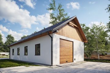  Projekt budynku gospodarczego G342 - Budynek garażowy (PRA1367) - projekt budynku parterowego - Zdjęcie 1