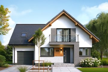  Projekt domu APS 184 NEW (LUA1393) - projekt domu parterowego z poddaszem - Zdjęcie 1