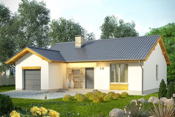  Projekt domu Hibiskus (WRN1382) - projekt domu parterowego - Zdjęcie 1