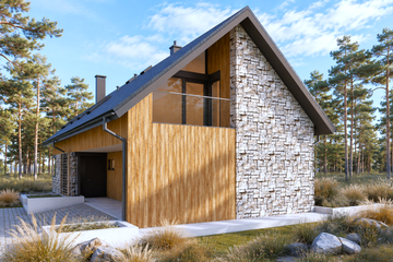 Projekt domu Nikolas G2 energo - parterowy z poddaszem dom o powierzchni 145,31 m², dach dwuspadowy - ujęcie 3