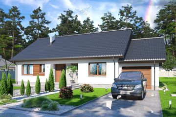  Projekt domu Tamara modern (WOE1110) - projekt domu parterowego - Zdjęcie 1