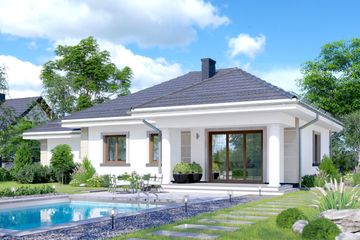  Projekt domu APS 243 + G (LUA1395) - projekt domu parterowego - Zdjęcie 2