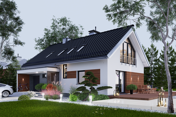  Projekt domu Domidea 58 dG (WAC1087) - projekt domu parterowego z poddaszem - Zdjęcie 7