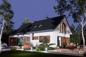  Projekt domu Domidea 58 dG (WAC1087) - projekt domu parterowego z poddaszem - Zdjęcie 8