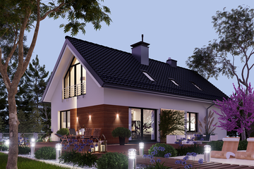  Projekt domu Domidea 58 dG (WAC1087) - projekt domu parterowego z poddaszem - Zdjęcie 4