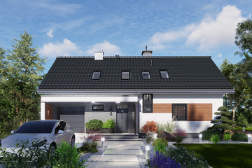  Projekt domu Domidea 58 dG (WAC1087) - projekt domu parterowego z poddaszem - Zdjęcie 5