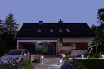  Projekt domu Domidea 58 dG (WAC1087) - projekt domu parterowego z poddaszem - Zdjęcie 6