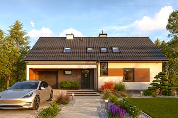  Projekt domu Domidea 58 dG (WAC1087) - projekt domu parterowego z poddaszem - Zdjęcie 3