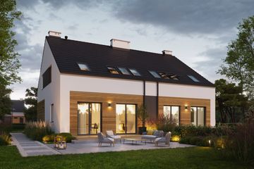  Projekt domu Eco 16 - dwulokalowy (WOZ1012) - projekt domu parterowego z poddaszem - Zdjęcie 2