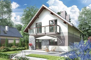  Projekt domu Promyk (1607) (KRD2757) - projekt domu parterowego z poddaszem - Zdjęcie 6