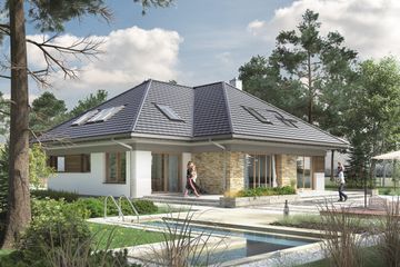  Projekt domu Wanda (1611) (KRD2752) - projekt domu parterowego z poddaszem - Zdjęcie 2