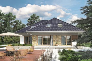  Projekt domu Wanda (1611) (KRD2752) - projekt domu parterowego z poddaszem - Zdjęcie 3