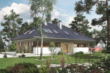  Projekt domu Wanda (1611) (KRD2752) - projekt domu parterowego z poddaszem - Zdjęcie 4