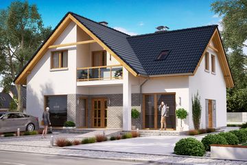  Projekt domu BS-10 wariant z lokalem (JGC1177) - projekt domu parterowego z poddaszem - Zdjęcie 1