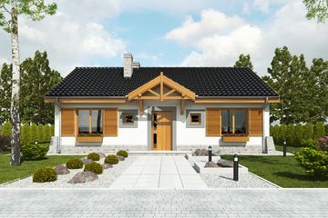  Projekt domu Małgosia bez garażu [B] (WRF1795) - projekt domu parterowego - Zdjęcie 1