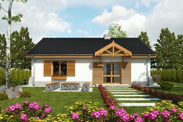  Projekt domu Małgosia bez garażu [B] (WRF1795) - projekt domu parterowego - Zdjęcie 2