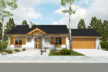  Projekt domu Małgosia z garażem 2-st. [A1] (WRF1796) - projekt domu parterowego - Zdjęcie 1