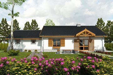  Projekt domu Małgosia z garażem 2-st. [A1] (WRF1796) - projekt domu parterowego - Zdjęcie 2