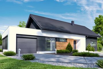  Projekt domu HomeKoncept 44 G1 (KRX1062) - projekt domu parterowego - Zdjęcie 1