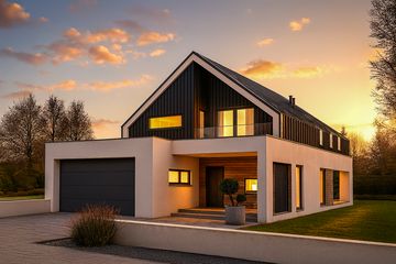  Projekt domu FX-24 (PZB1048) - projekt domu parterowego z poddaszem - Zdjęcie 1