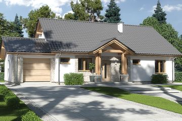  Projekt domu Anita Nova A (WRD2703) - projekt domu parterowego z poddaszem - Zdjęcie 3