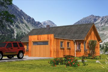  Projekt domu A-140 Dom z bali (BBD1266) - projekt domu parterowego - Zdjęcie 2