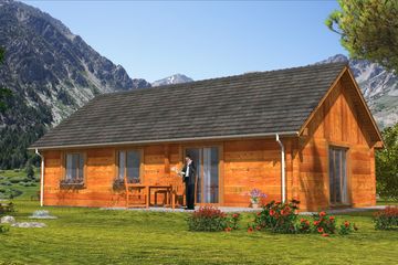  Projekt domu A-140 Dom z bali (BBD1266) - projekt domu parterowego - Zdjęcie 4