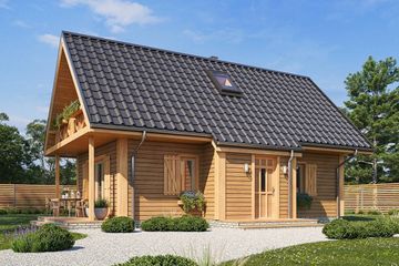  Projekt domu Sosenka 4 wariant B (WAH1728) - projekt domu parterowego z poddaszem - Zdjęcie 2