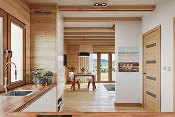  Projekt domu Sosenka 4 wariant B (WAH1728) - projekt domu parterowego z poddaszem - Zdjęcie 4