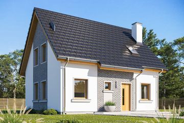  Projekt domu Przygoda 2 wariant B (WAH1742) - projekt domu parterowego z poddaszem - Zdjęcie 1