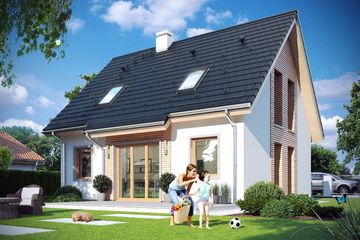  Projekt domu Przygoda 2 wariant B (WAH1742) - projekt domu parterowego z poddaszem - Zdjęcie 2